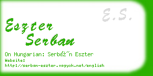 eszter serban business card